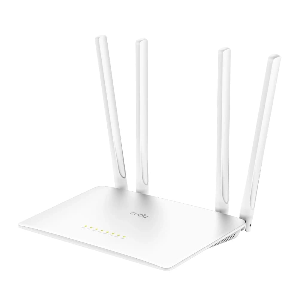 Беспроводной маршрутизатор Wi-Fi CUDY WR1200 AC1200 режимы AP/RE/WISP/Mesh Satellite, Dual-Band, 867Mb/s 5GHz+300Mb/s 2.4GHz, 5xLAN 10/100 Mbp/s, 4 антенны x5dBi, MU-MIMO, IPTV