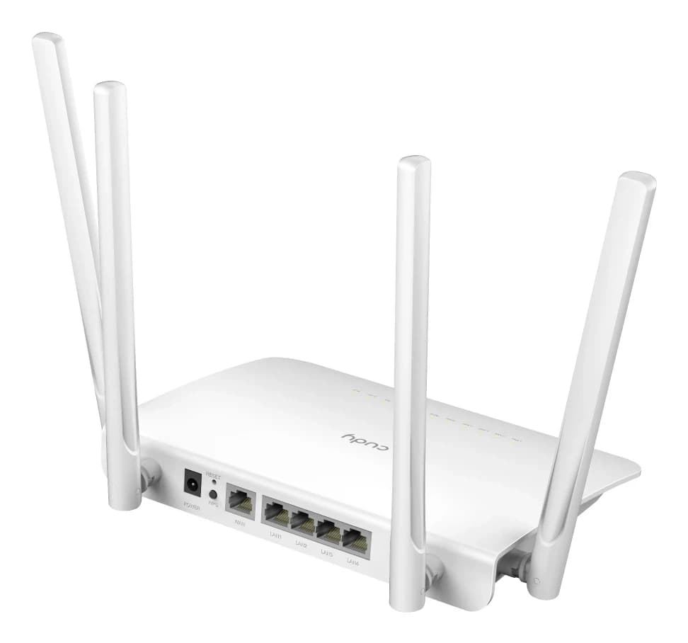 Беспроводной маршрутизатор Wi-Fi CUDY WR1300 AC1200 Gigabit Mesh режимы Router/Mesh/Repeater/WISP/Access Point, Dual-Band, 867Mb/s 5GHz+300Mb/s 2.4GHz, 5xLAN 1Gbp/s, 4 антенны x5dBi