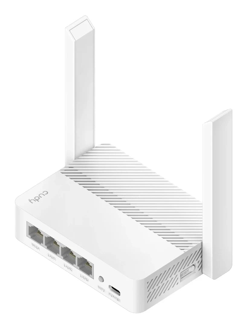 Беспроводной маршрутизатор Wi-Fi CUDY WR300 N300 режимы AP/RE/WISP/Mesh Satellite, 2.4GHz, 4xLAN 10/100 Mbp/s, 2 антенны, 2x2MIMO, IPTV