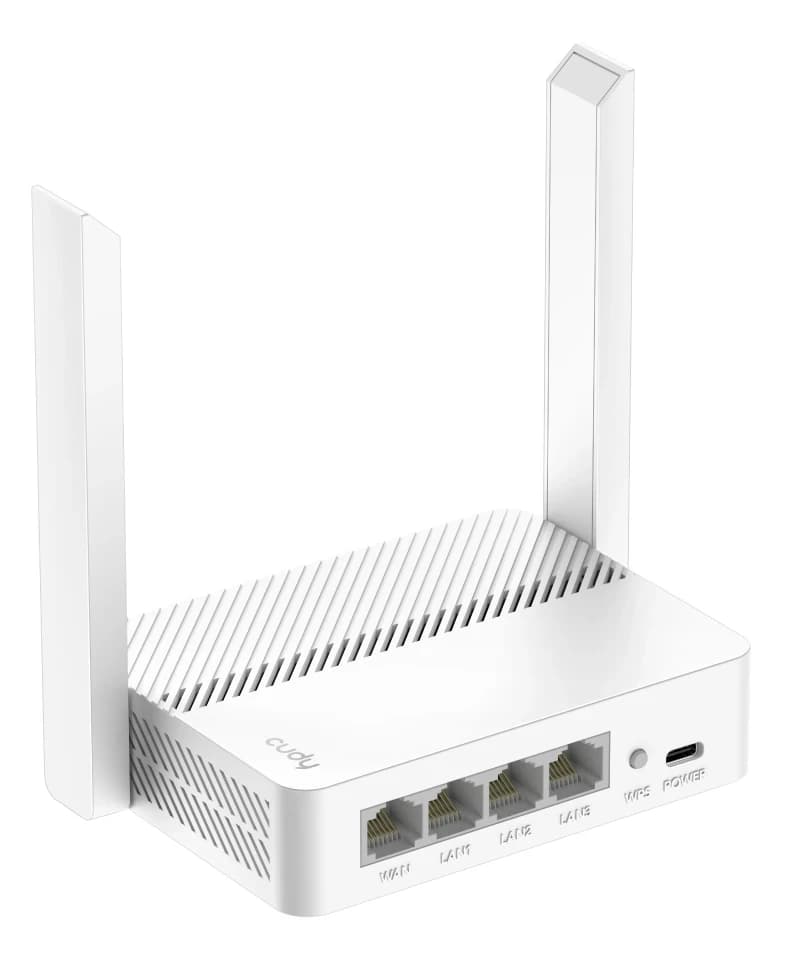Беспроводной маршрутизатор Wi-Fi CUDY WR300 N300 режимы AP/RE/WISP/Mesh Satellite, 2.4GHz, 4xLAN 10/100 Mbp/s, 2 антенны, 2x2MIMO, IPTV