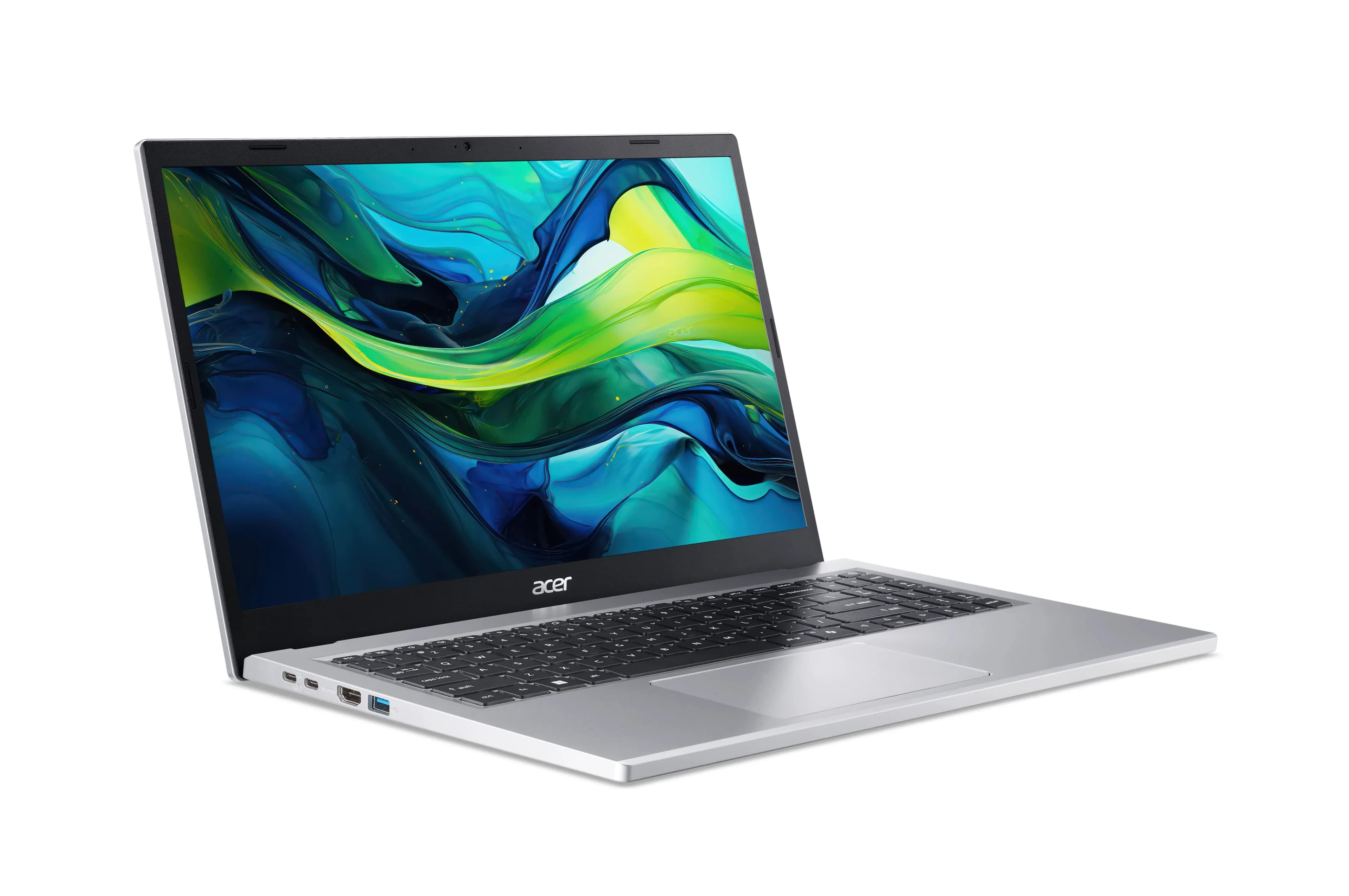 Ноутбук Acer Aspire Go AG15-21PT-R5GQ, AMD Ryzen 5 7520U (up to 4.3Ghz), 8GB LPDDR5, 2TB SSD M.2, 15.3" FHD Touch IPS, AMD RadeonTM 610M, Type-C HDMI WF BT WIN11H, ENG-RUS, серебро [NX.JJJAA.004]