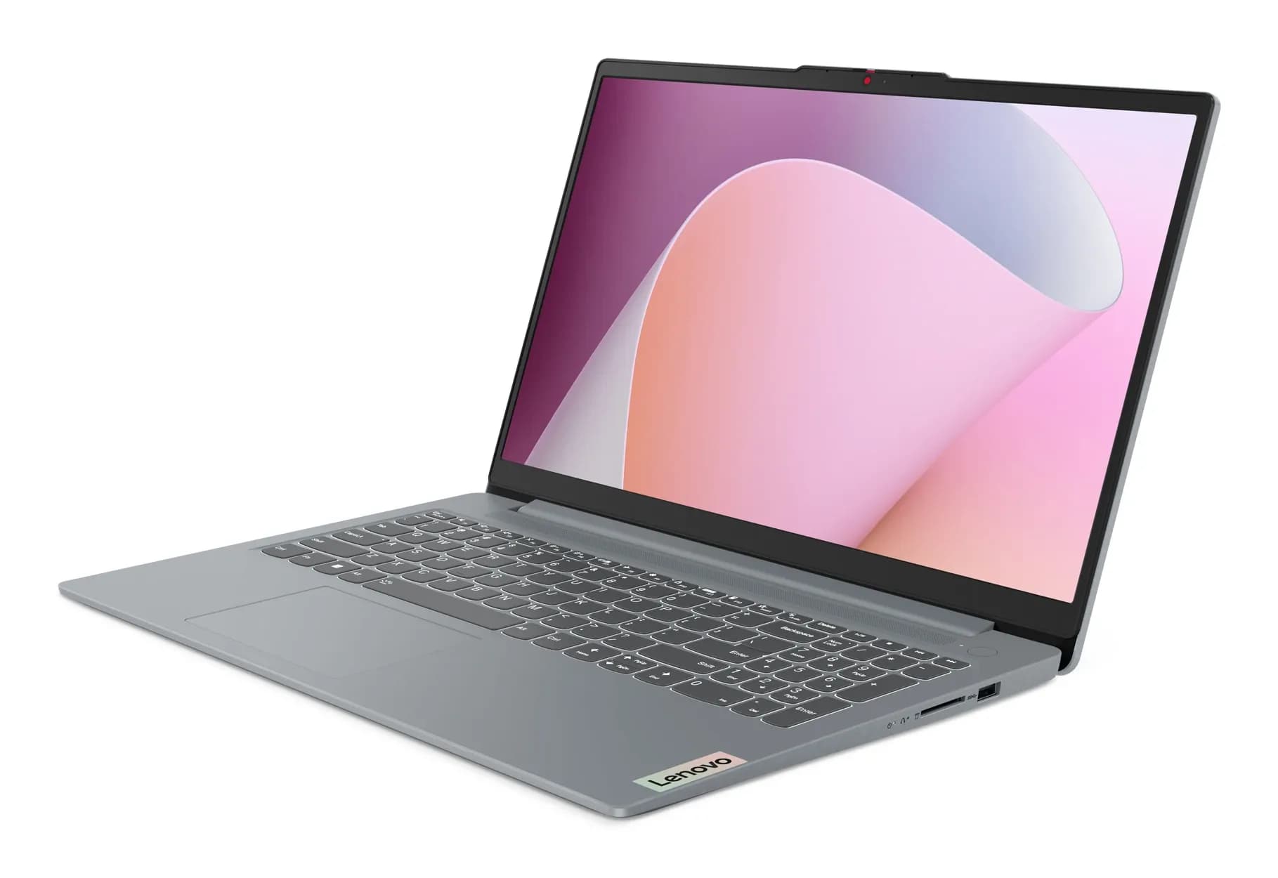 Ноутбук Lenovo IdeaPad Slim 3 15AMN8, AMD Ryzen 3 7320U (up to 4.10Ghz), 8GB DDR5, 1TB SSD PCIe NVMe M.2, Integrated AMD Radeon 610M Graphics, 15.6" FHD (1920x1080) IPS, WiFi6 BT5.1 Type-C DOS, ENG-RUS, арктический серый [82XQ00XLSA]