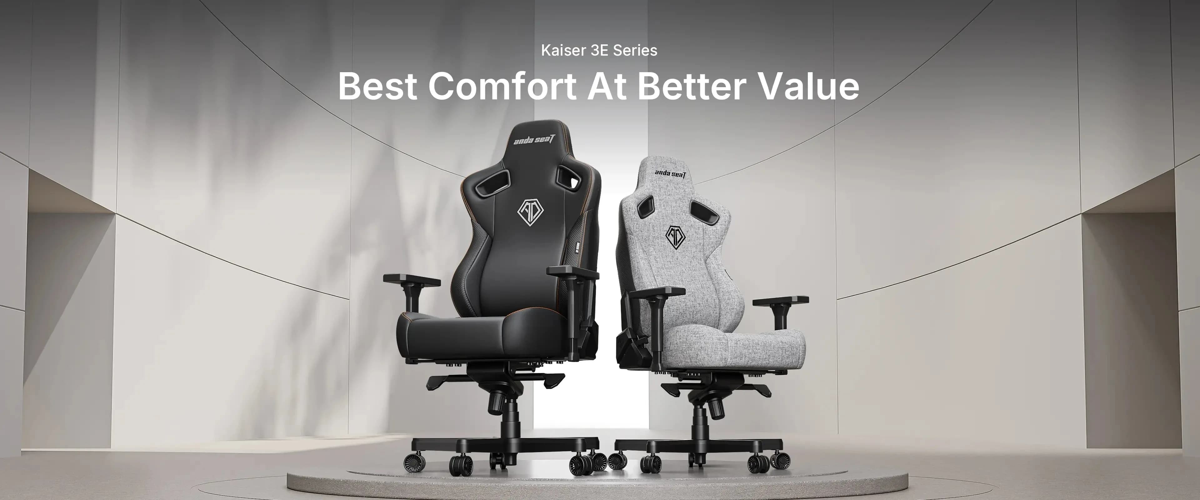 Gaming Chair AD12YDC-XL-01-B-CF-B02 AndaSeat Kaiser 3 PRO XL BLACK 5D Armrest 65mm wheels Fabric