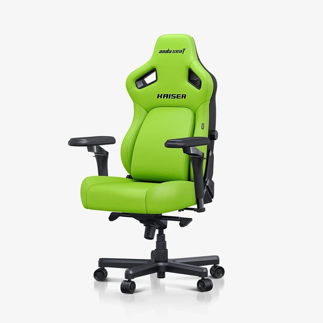 Gaming Chair AD12YDDC-L-20-C-PV/C AndaSeat Kaiser 4 L GREEN 5D Armrest 65mm wheels PVC Leather