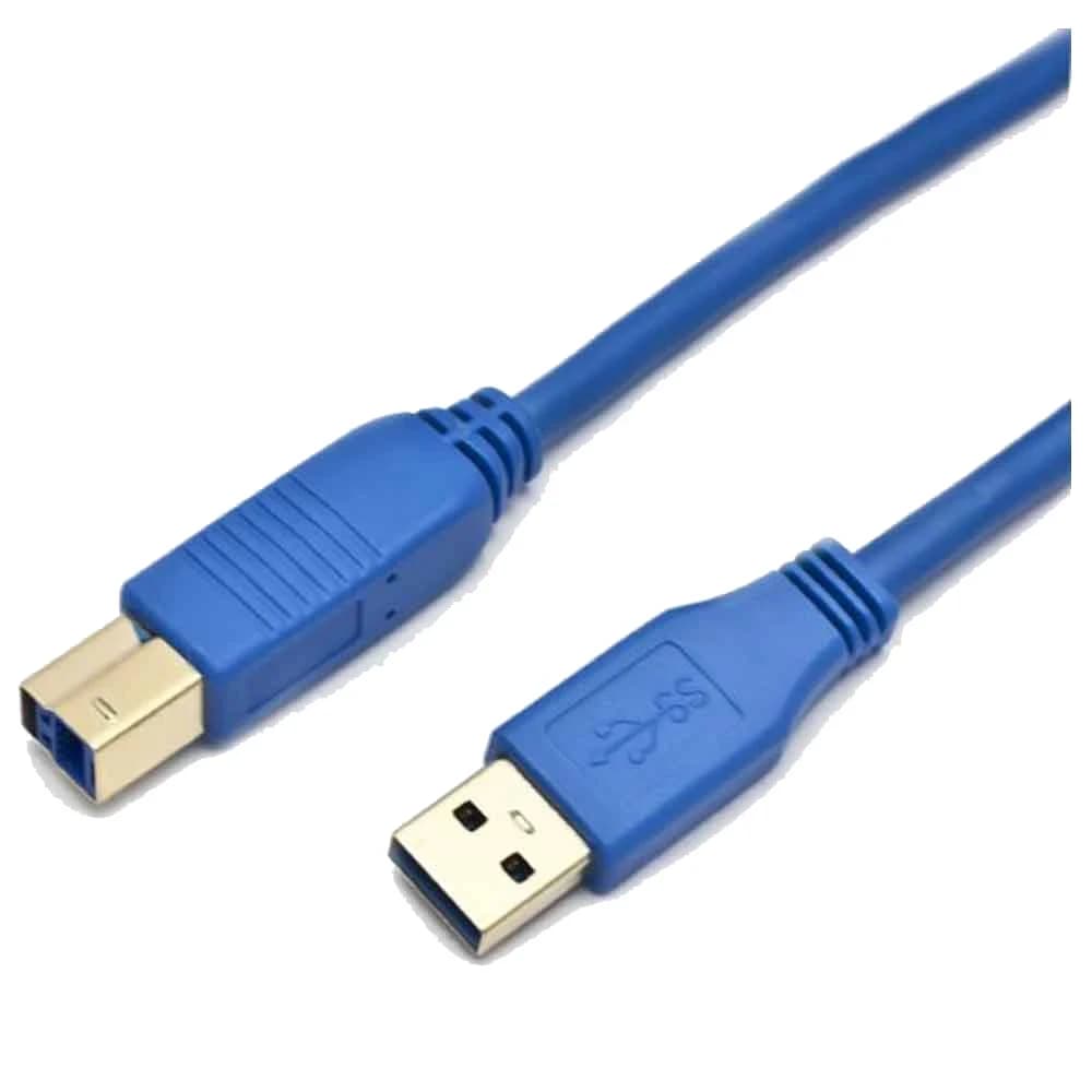 Интерфейсный кабель SHIP US001-1.5B, A-B, Hi-Speed USB 3.0, Голубой, Блистер, Контакты с золотым напылением, 1.5 м