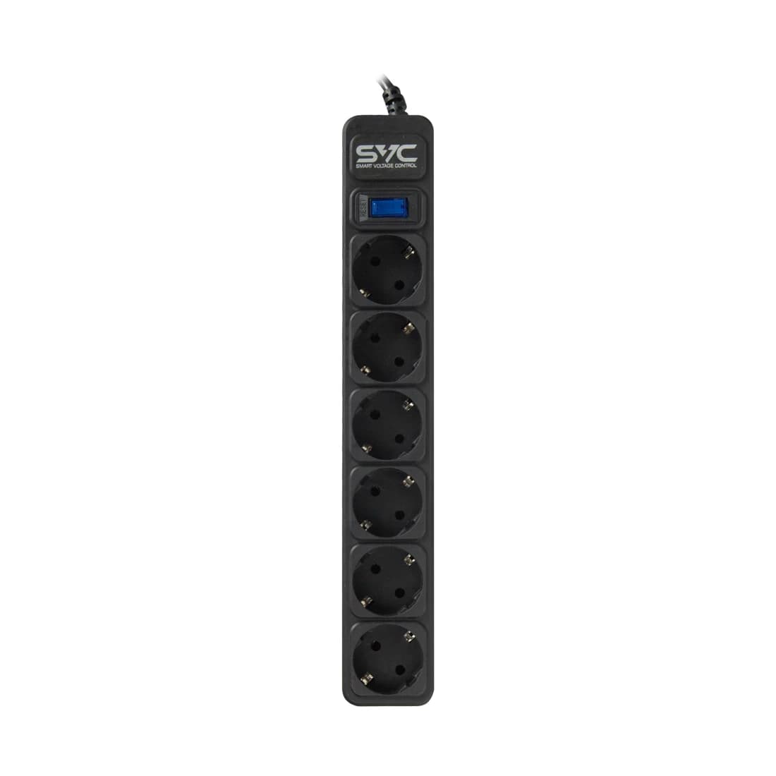 Сетевой фильтр SVC ZC6S-30M (6 розеток, 3 м, 10 А, 220-250 В) чёрный