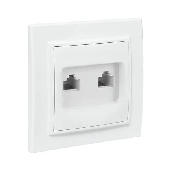 Минск Розетка RJ-45+Phone СП белая EKF Basic