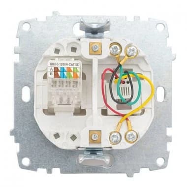 Минск Розетка RJ-45+Phone СП белая EKF Basic
