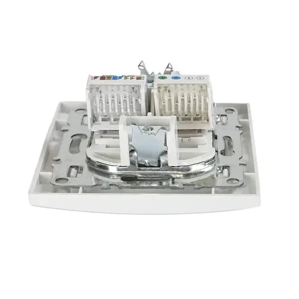 Минск Розетка RJ-45+Phone СП белая EKF Basic