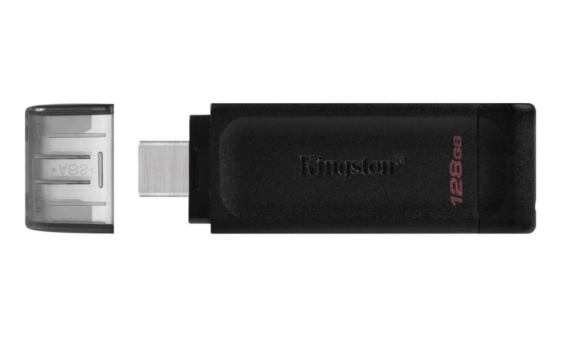 Накопитель на флеш памяти 128GB USB-C 3.2 Kingston Data Traveler 70 [DT70/128]