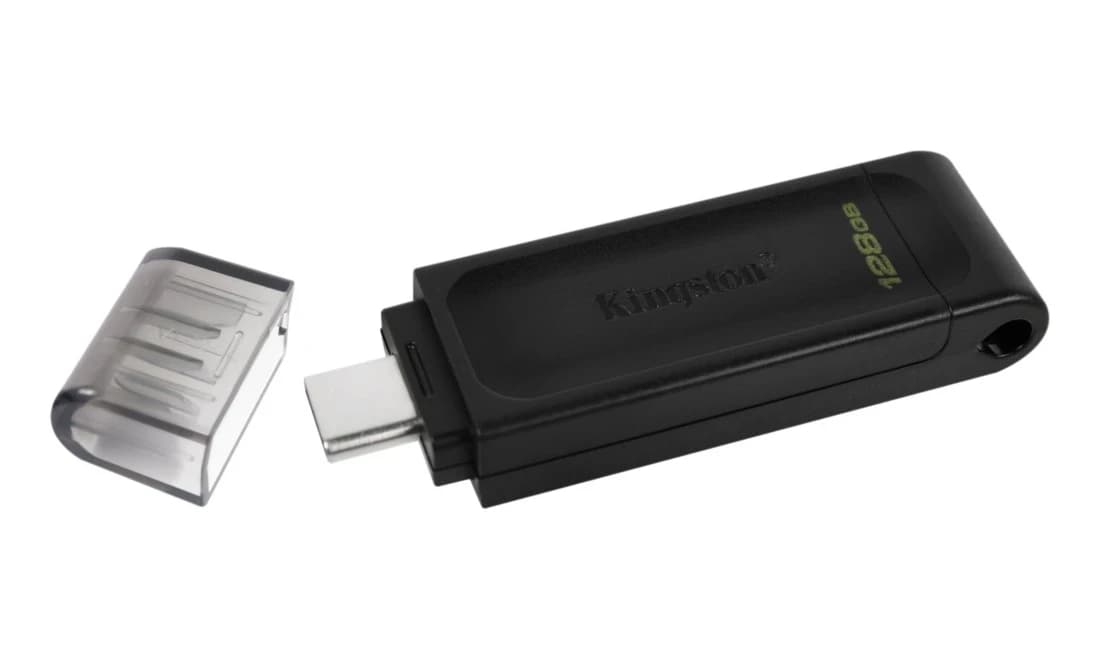 Накопитель на флеш памяти 128GB USB-C 3.2 Kingston Data Traveler 70 [DT70/128]