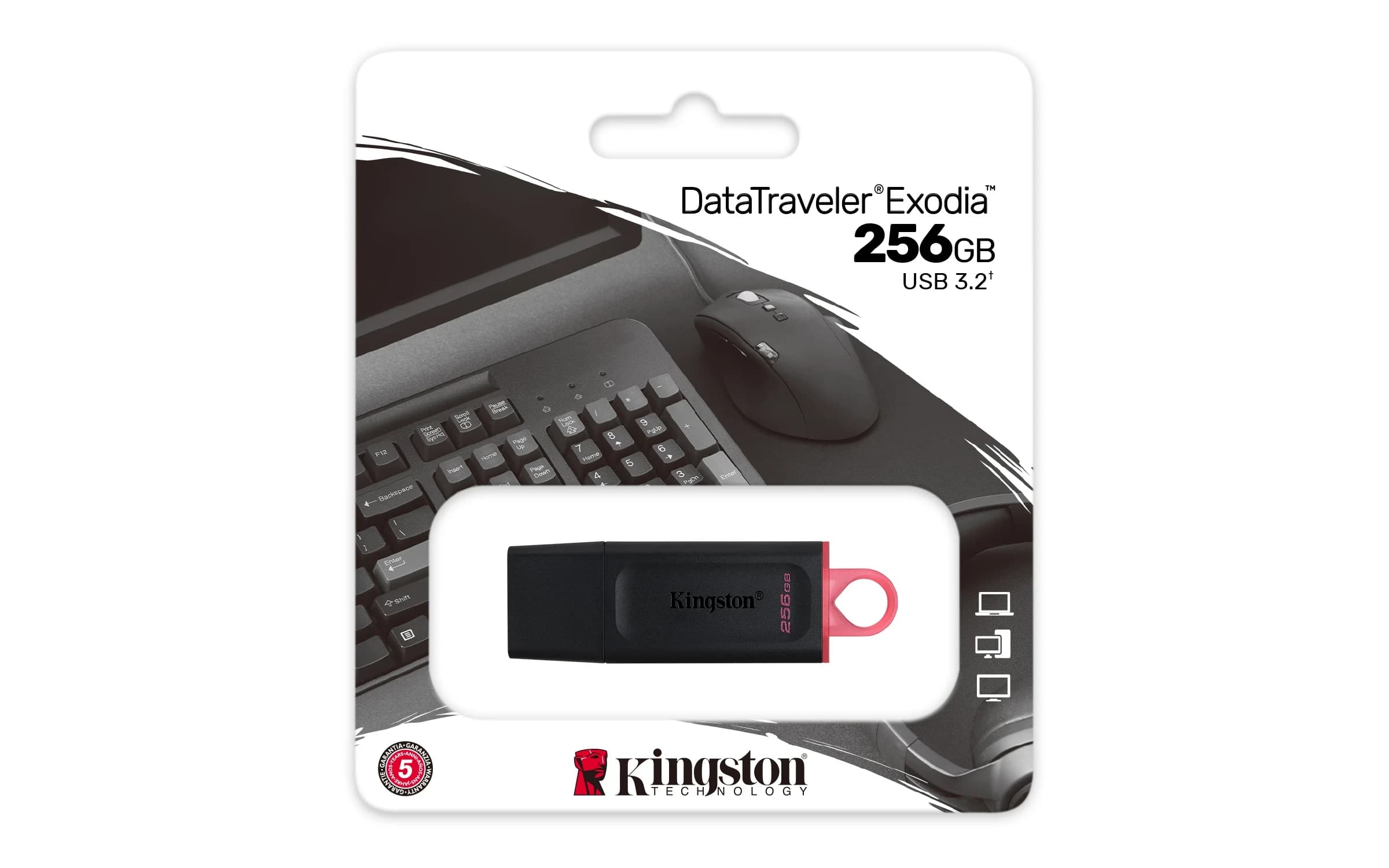 Накопитель на флеш памяти 256GB USB 3.0 Kingston DataTraveler Exodia [DTX/256GB]