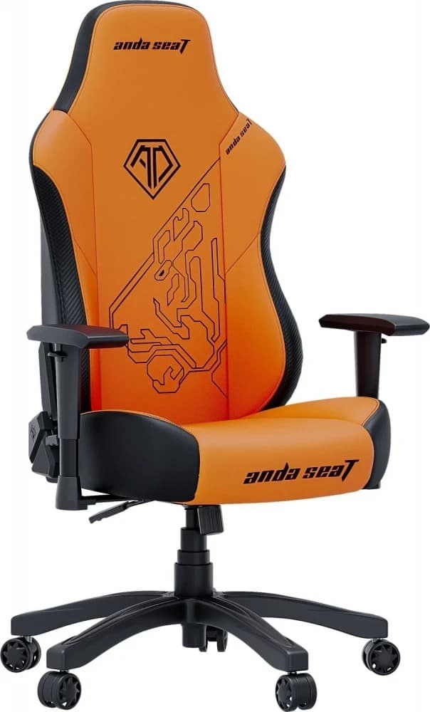 Gaming Chair AD18Y-14-OB-PV/C AndaSeat Phantom 3 Tiger ORANGE 2D Armrest 60mm wheels PVC Leather