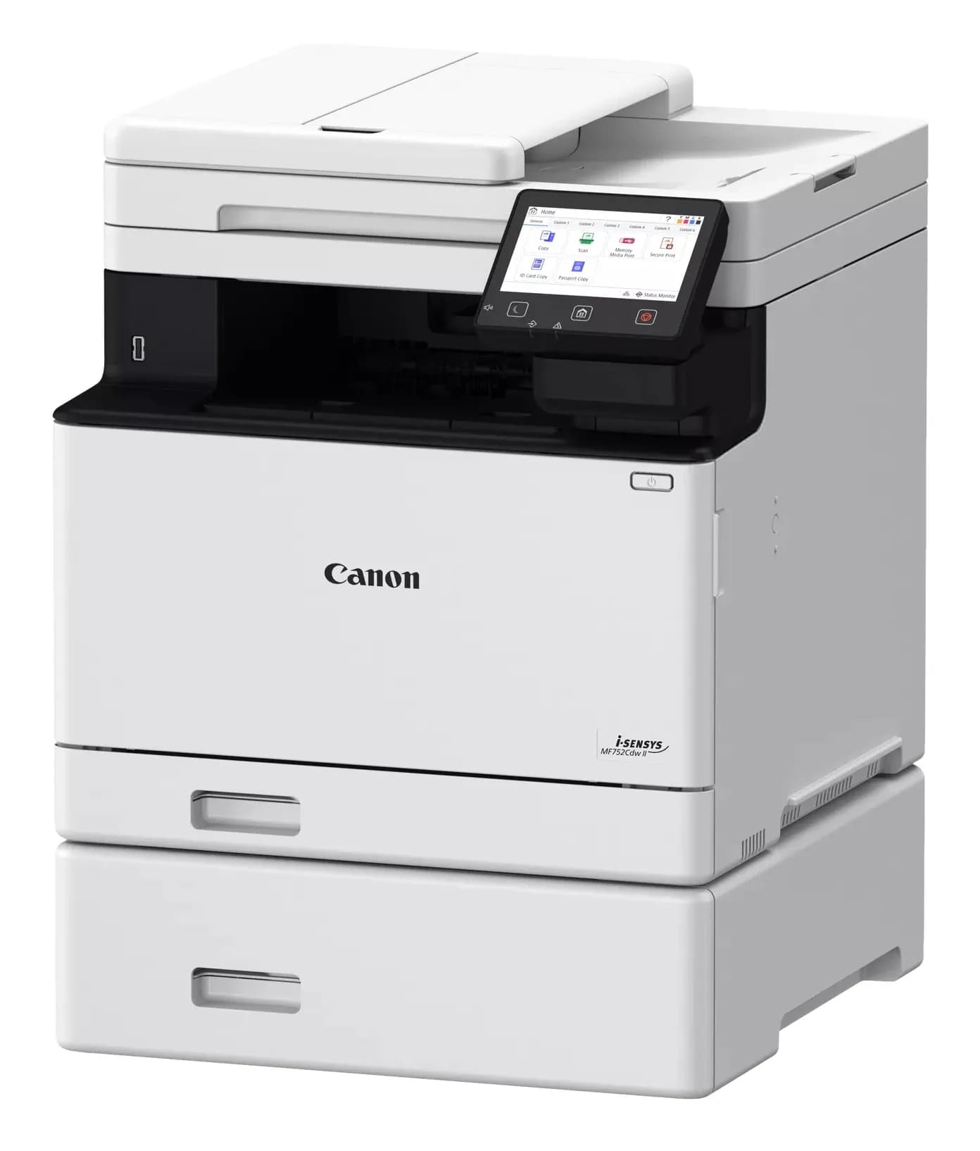 МФУ Canon i-SENSYS MF752CDW II цветное, лазерное, A4, 33 стр./мин., подача 350 листов, двусторонний автоподатчик документов, сенсорный дисплей 5", 1.2 ГГц CPU, 1 ГБ RAM, USB 2.0, Ethernet 10/100/1000, Wi-Fi [7185C013AA] КЗ