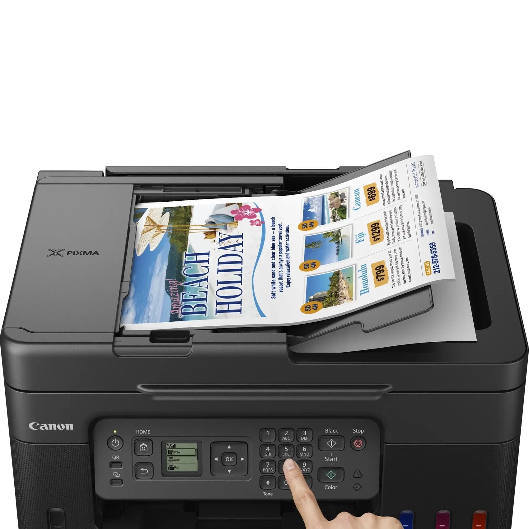 МФУ Canon PIXMA G4470 цветное струйное (принтер, копир, планшетный сканер), A4, скорость печати 11/6 ppm, чернила GI-41, подача 35 листов, ЖК-экран 1,3", USB 2.0, Wi-Fi [5807C009AA] КЗ