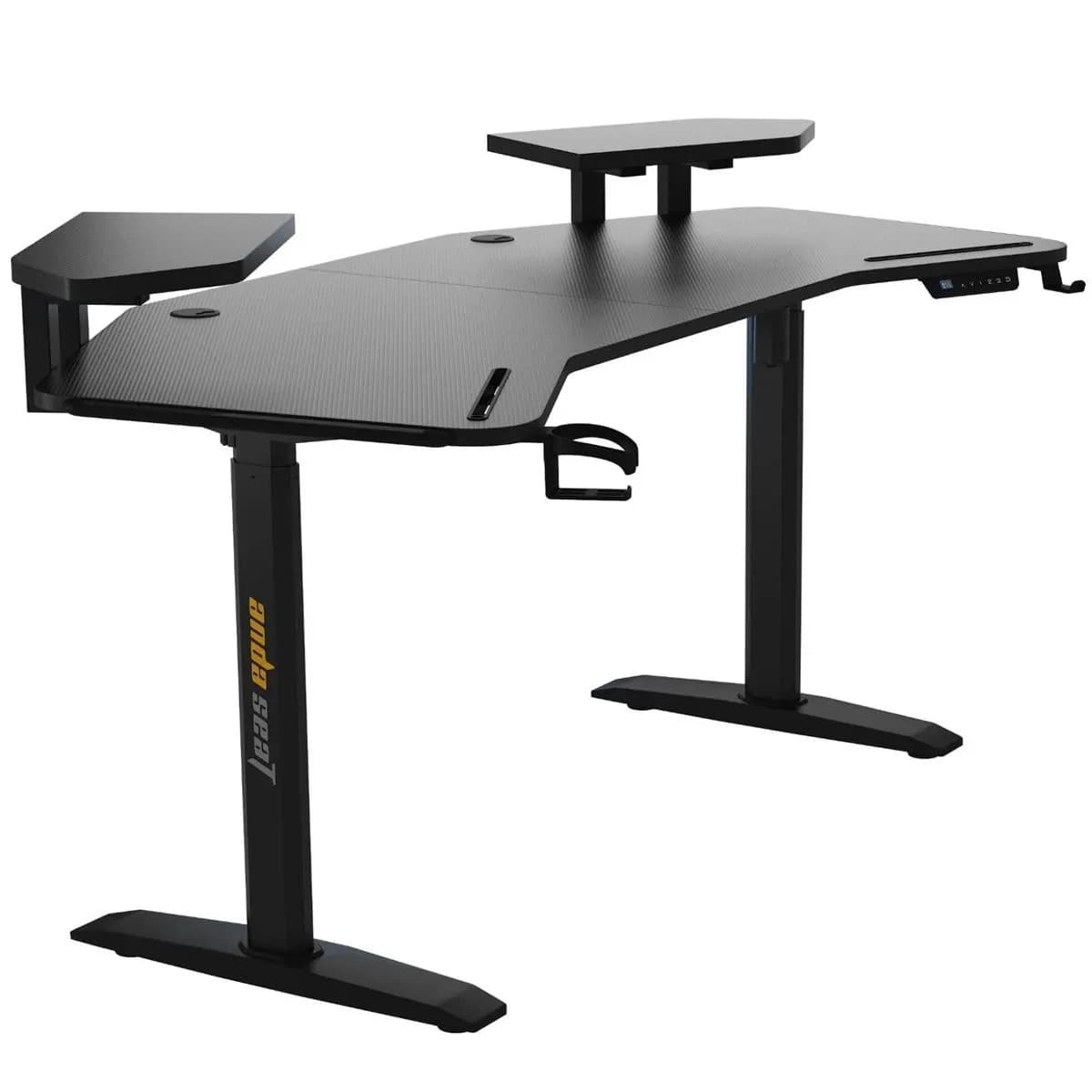 Gaming Desk AD-D-DD1-1600L-02-B AndaSeat Shadow Warrior Carbon Fiber Texture Tabletop RGB