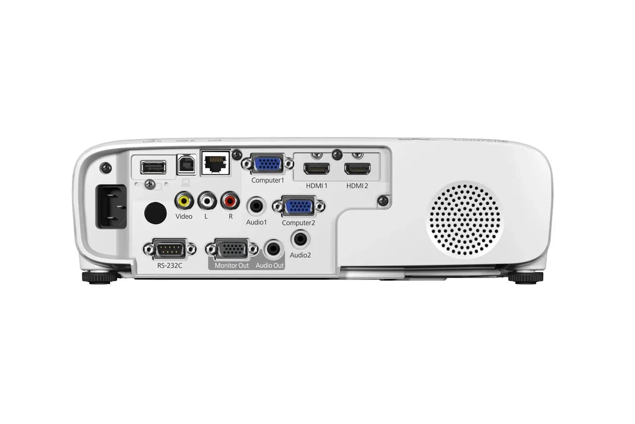 Проектор Epson EB-W49 3LCD, WXGA, 3800Lm, 16000:1,USB 2.0-A, USB 2.0, RS-232C, Ethernet interface (100 Base-TX / 10 Base-T), VGA in (2x), VGA out, HDMI in (2x), Composite in, Jack plug out, Jack plug in (2x), Cinch audio out, Wireless LAN IEEE 802.11a/b/g/n/ac (optional)