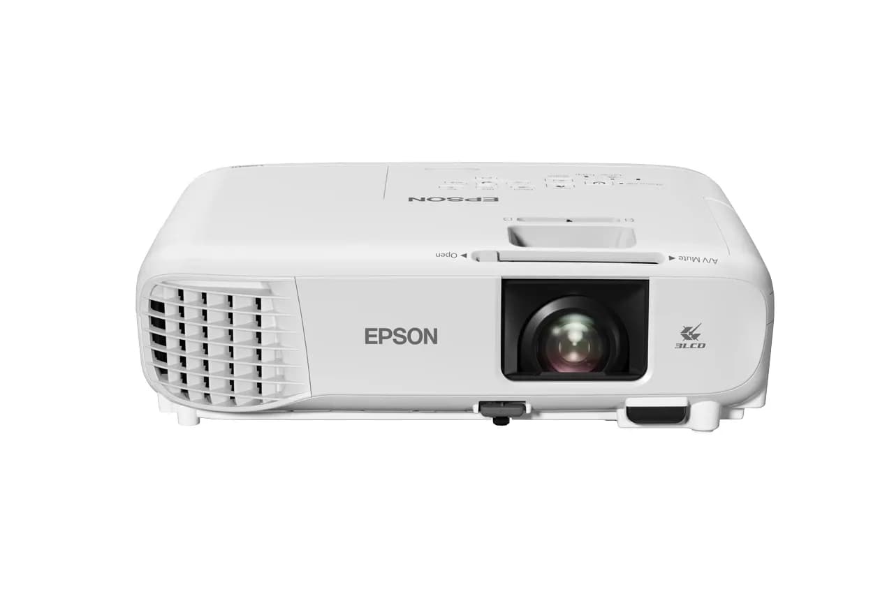 Проектор Epson EB-W49 3LCD, WXGA, 3800Lm, 16000:1,USB 2.0-A, USB 2.0, RS-232C, Ethernet interface (100 Base-TX / 10 Base-T), VGA in (2x), VGA out, HDMI in (2x), Composite in, Jack plug out, Jack plug in (2x), Cinch audio out, Wireless LAN IEEE 802.11a/b/g/n/ac (optional)