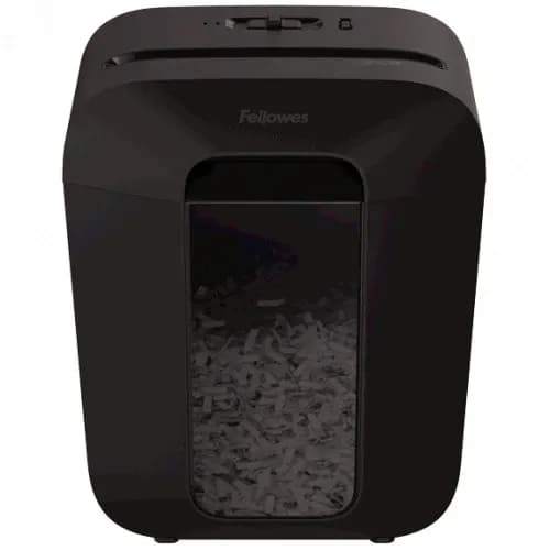 Шредер Fellowes POWERSHRED LX45 Уровень секретности P-4, Фрагмент 4х37 мм, Подача 8(50)лист, Емкость корзины 17 л, Уничтожение скоб, скрепок, пл. карт, Черный