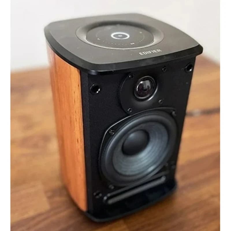 Беспроводная колонка Edifier MS50A, Mid-Bass (25W) + Treble (15W), Φ19mm silk diaphragm (Treble)+4inches/102mm (Mid-Bass), ≥85dB(A), Bluetooth v5.0, Wi-Fi 2.4GHz/5GHz, 52Hz-18000Hz, 143mmx210mmx143mm, 2.26kg, коричневый
