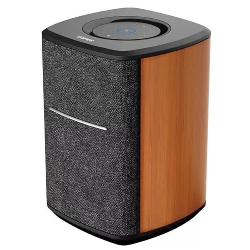 Беспроводная колонка Edifier MS50A, Mid-Bass (25W) + Treble (15W), Φ19mm silk diaphragm (Treble)+4inches/102mm (Mid-Bass), ≥85dB(A), Bluetooth v5.0, Wi-Fi 2.4GHz/5GHz, 52Hz-18000Hz, 143mmx210mmx143mm, 2.26kg, коричневый