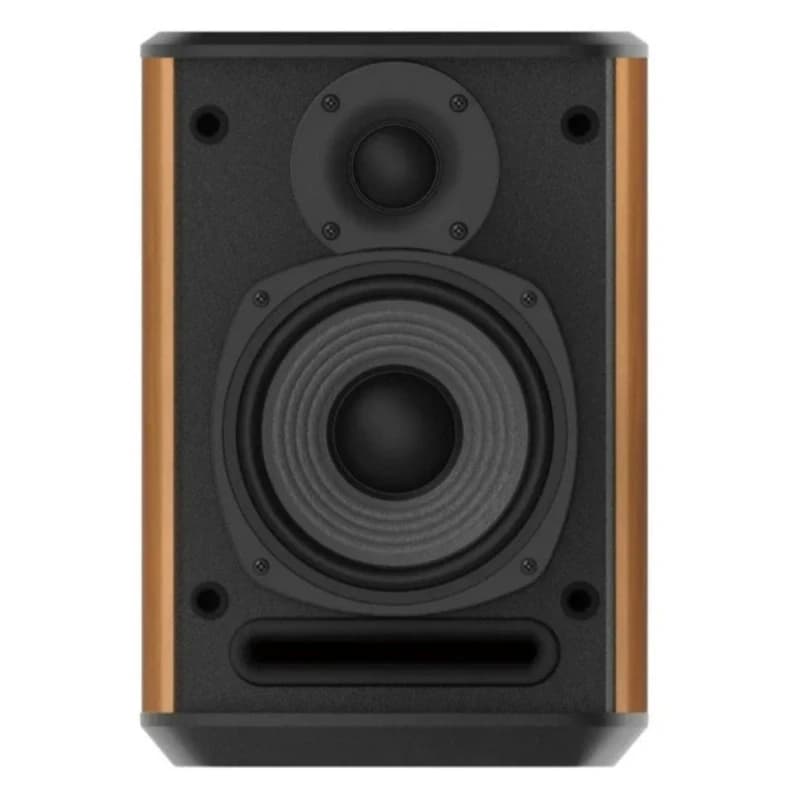 Беспроводная колонка Edifier MS50A, Mid-Bass (25W) + Treble (15W), Φ19mm silk diaphragm (Treble)+4inches/102mm (Mid-Bass), ≥85dB(A), Bluetooth v5.0, Wi-Fi 2.4GHz/5GHz, 52Hz-18000Hz, 143mmx210mmx143mm, 2.26kg, коричневый