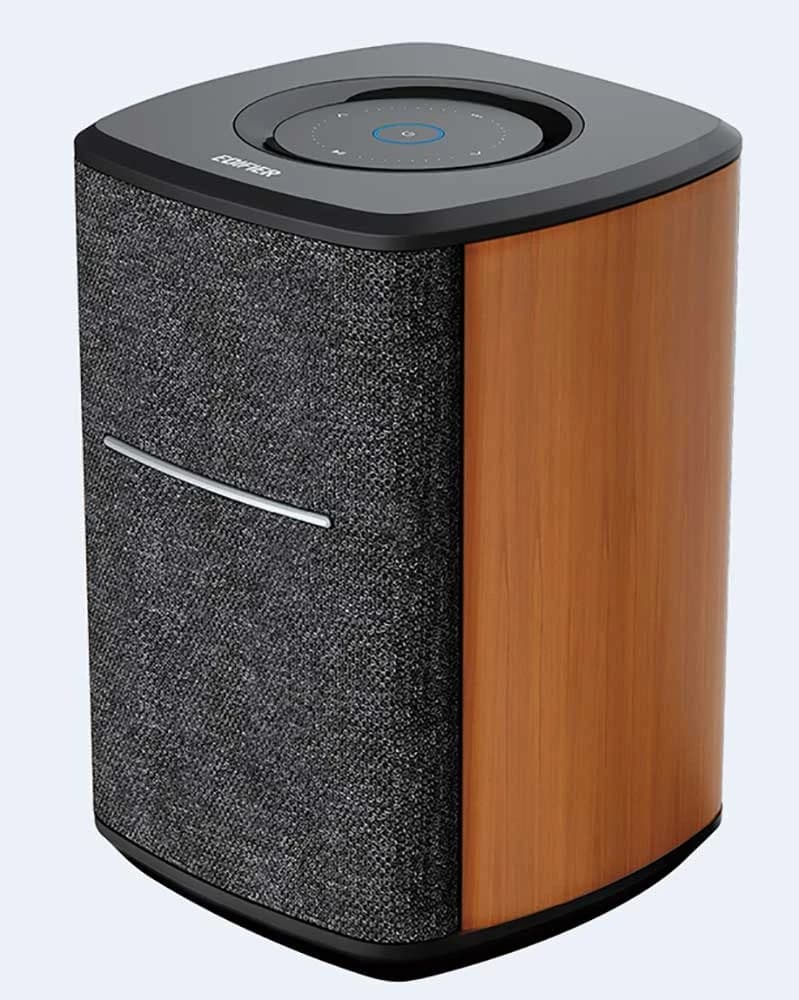 Беспроводная колонка Edifier MS50A, Mid-Bass (25W) + Treble (15W), Φ19mm silk diaphragm (Treble)+4inches/102mm (Mid-Bass), ≥85dB(A), Bluetooth v5.0, Wi-Fi 2.4GHz/5GHz, 52Hz-18000Hz, 143mmx210mmx143mm, 2.26kg, коричневый