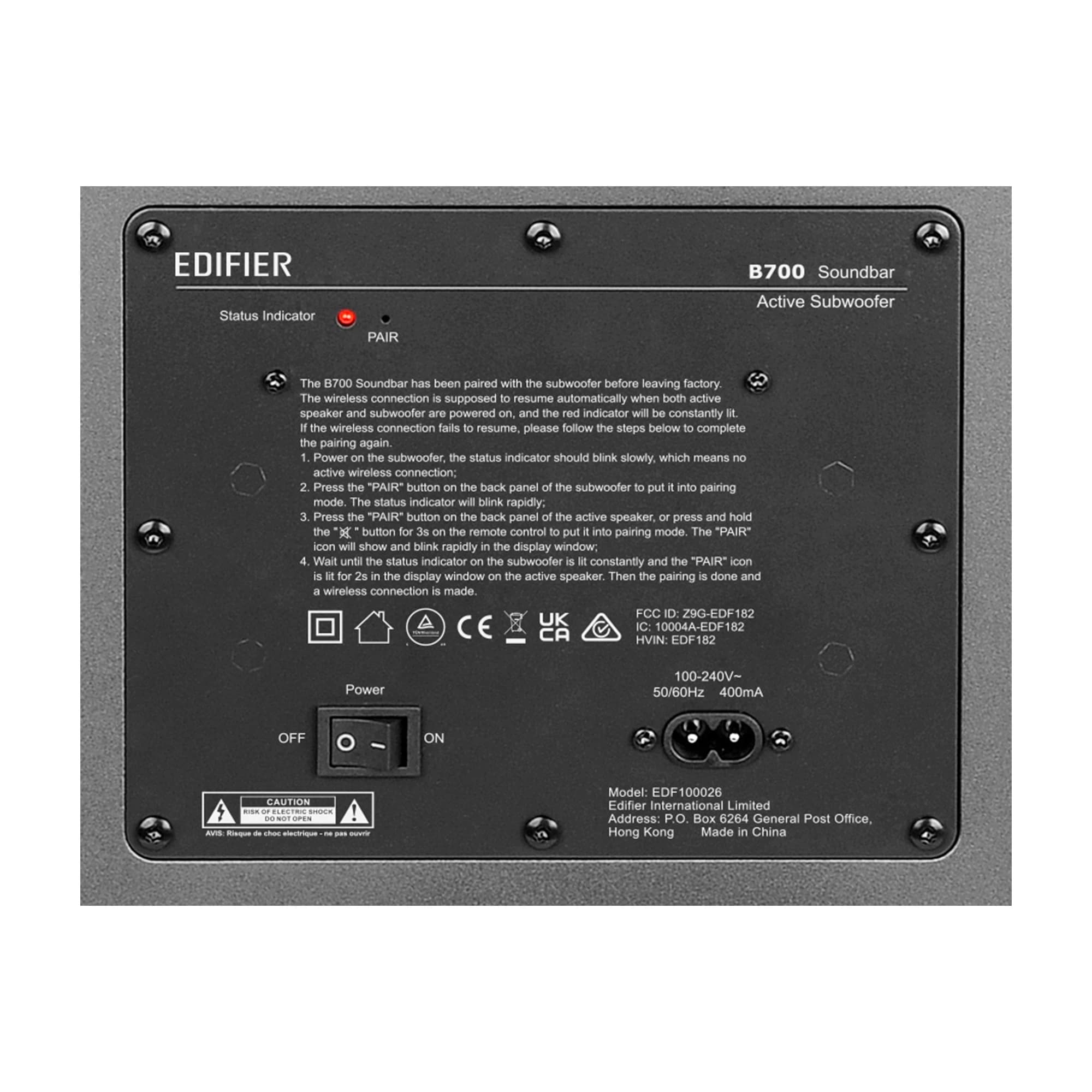 Звуковая система Edifier B700 5.1.2, ≥85dBA, 45Hz - 20000Hz, 5.0BT, AUX, Optical, Coaxial, 15W+15W+15W, HDMI OUT (ARC/eARC), Пульт управления, iron grey