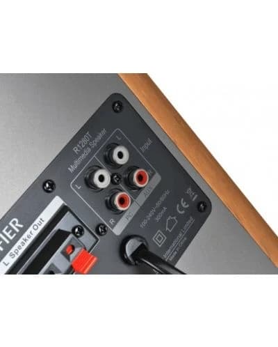 Звуковая система Edifier R1280T 2.0, ≥85dB(A), RCA - 3.5mm Auxiliary, RCA, 21W x 2, Пульт управления, Коричневый