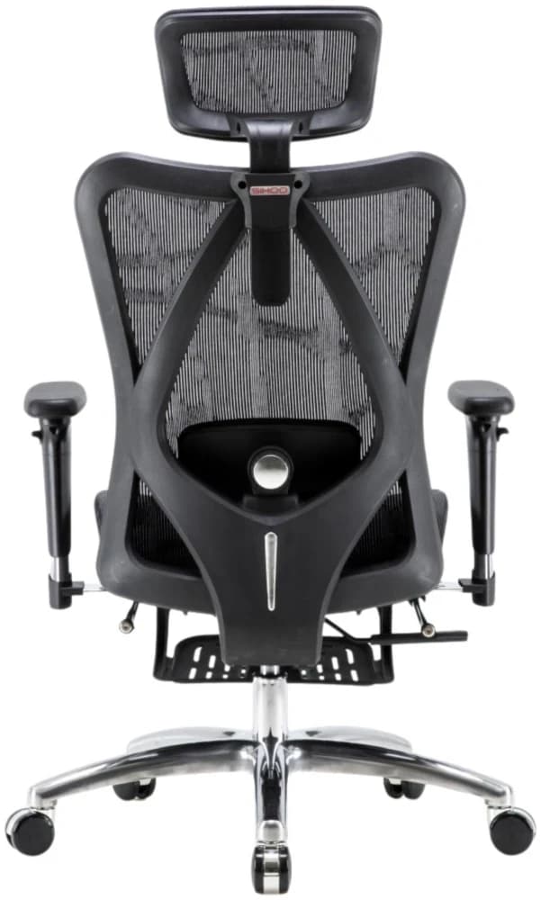 Office Chair SIHOO M57B-N104 BLACK 3D Armrest, class 3 TUV gaslift,350mm aluminium base, Footrest