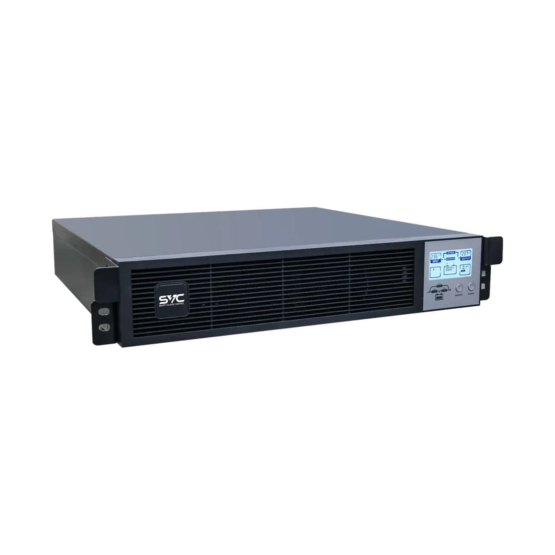ИБП SVC RT-2KLN-LCD, Мощность 2000ВА/2000Вт, Стоечный 19'' 2U, NRT-серия, On-Line, LED\Интелектуальный слот\RS-232, USB порт (B тип), Диапазон работы AVR: 110-300В, Бат.: 12В/9Aч*6шт., Вентилятор: 8cм*1шт., 2 вых., Черный, замена модели RT-2KL-LCD (3 года)