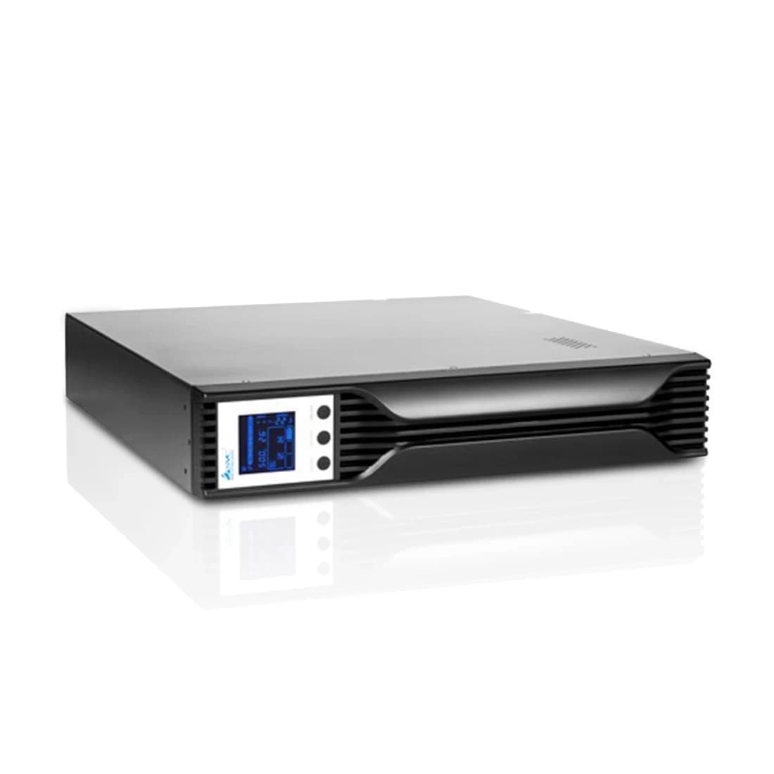 ИБП UPS SVC RTL-2K-LCD, Мощность 2000ВА/1400Вт, Стоечный 19'' 2U, RTL-серия, USB-SMART, Диапазон работы AVR: 145-275В, Бат.: 12В/9Aч*4шт., Вентилятор: 8cм*1шт., 2 вых., Черный (1 год)