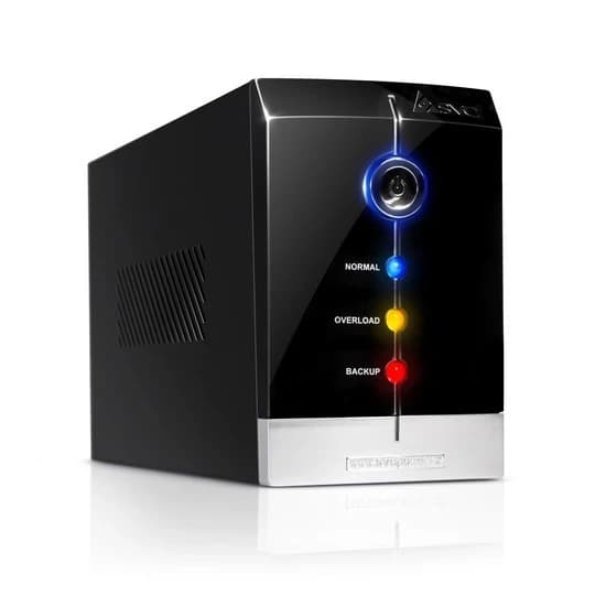 ИБП UPS SVC V-1000-F, 1000VA(600W), 12V/7Ahx2, AVR cтабилизатор: 165-275ВА, 4 вых: 3 системных+1 для принтера (Bypass), Black, USB (технология Smart)