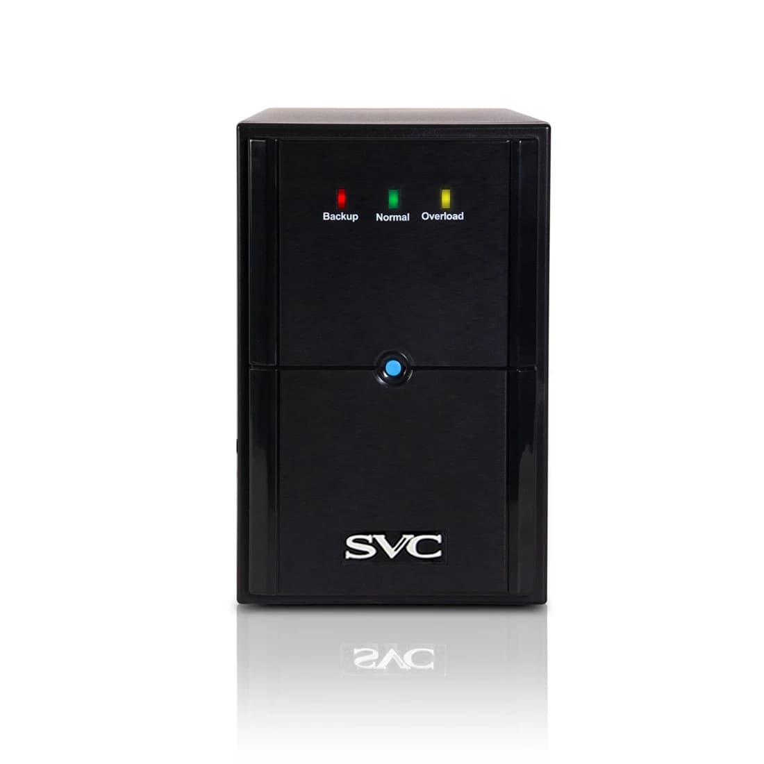 ИБП UPS SVC V-1200-L, Мощность 1200ВА/720Вт, Диапазон работы AVR: 165-275В, Бат.: 12В/7 Ачx2шт., 3 вых.: Shuko CEE7, Черный