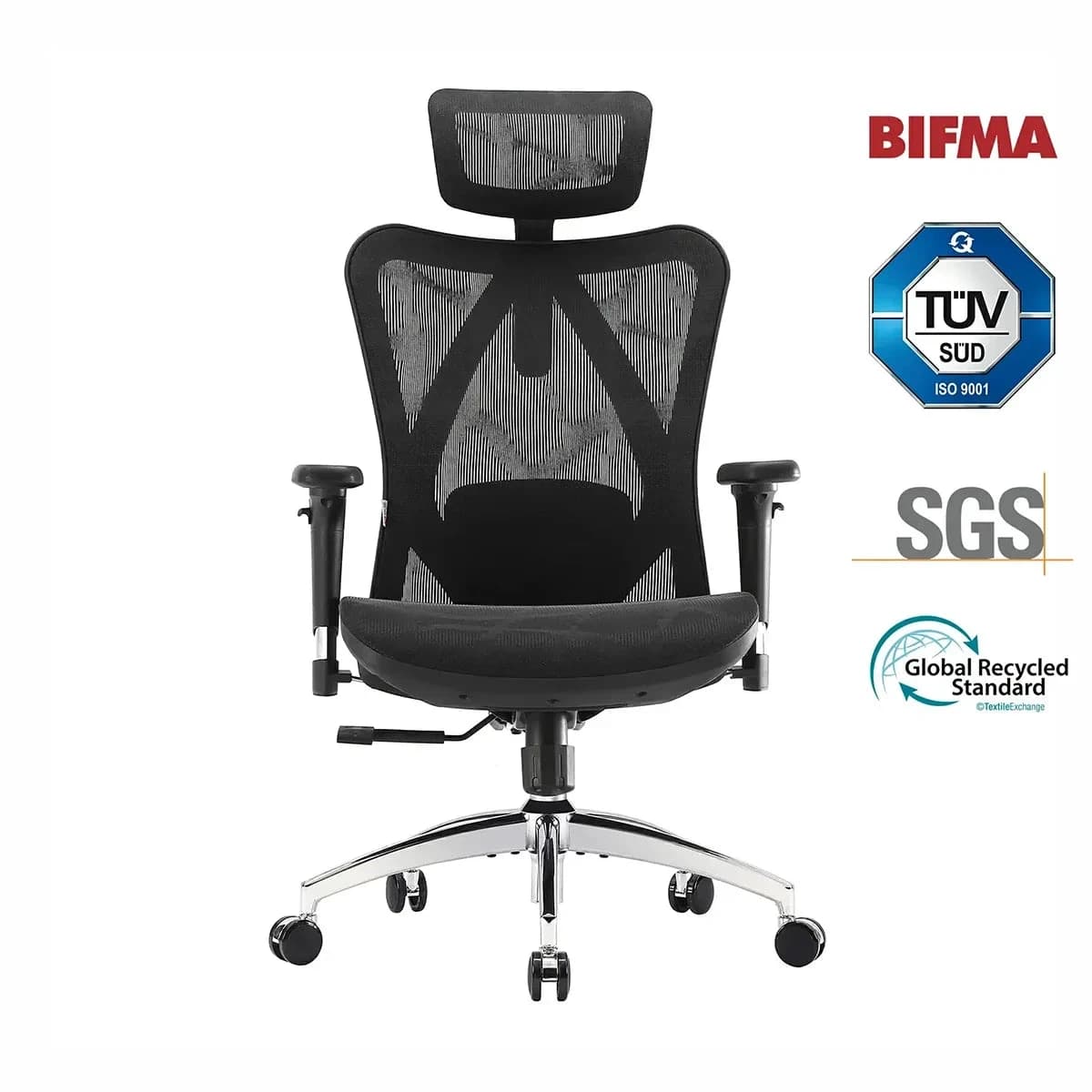 Кресло компьютерное SIHOO M57C-201-JT (350 мм) чёрный