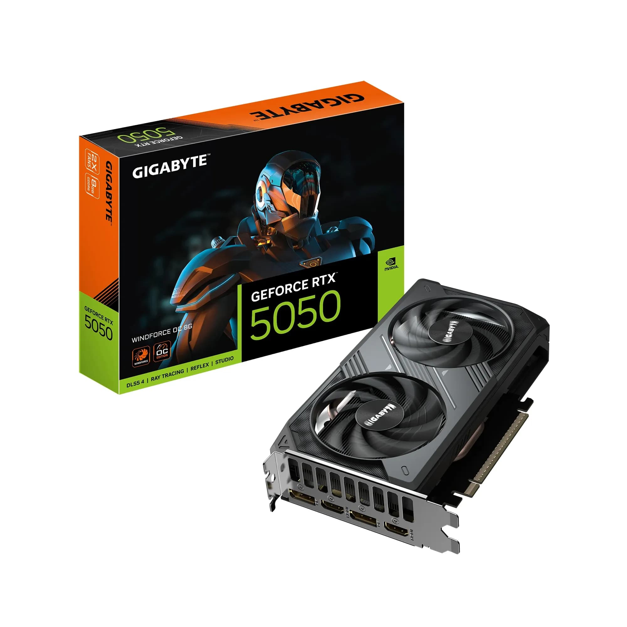 GIGABYTE GeForce RTX 5050 WINDFORCE OC 8G NVIDIA 8 GB GDDR6 [GV-N5050WF2OC-8GD]