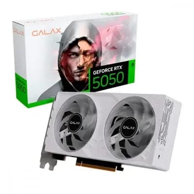 Видеокарта RTX 5050 OC GALAX GeForce RTX 5050 1-Click OC WHITE 8GB GDDR6 128bit 2602Mhz/20000Mhz DUAL Fan 2xHDMI 2xDisplayPort [55NSL8MHCZBS]