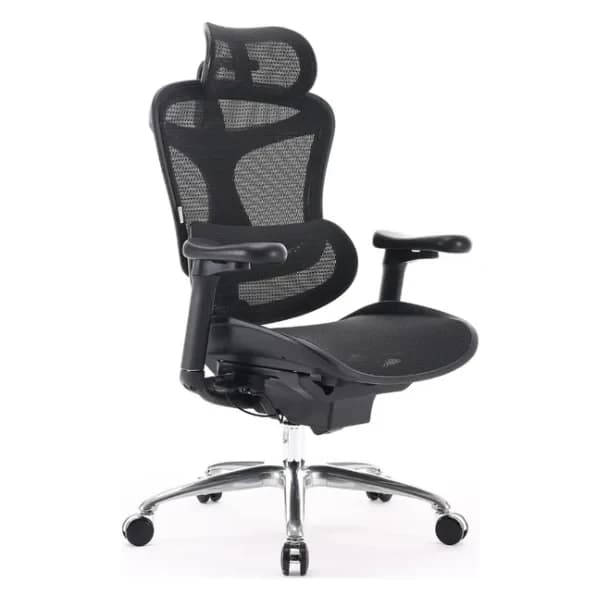 Кресло компьютерное SIHOO S100-B102-JT (136 кг, 350 мм, 98–135°) чёрный