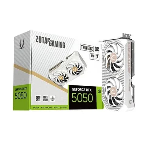 Видеокарта RTX 5050 ZOTAC GAMING GeForce RTX 5050 Twin Edge OC White Edition 8GB GDDR6 [ZT-B50500Q-10M]