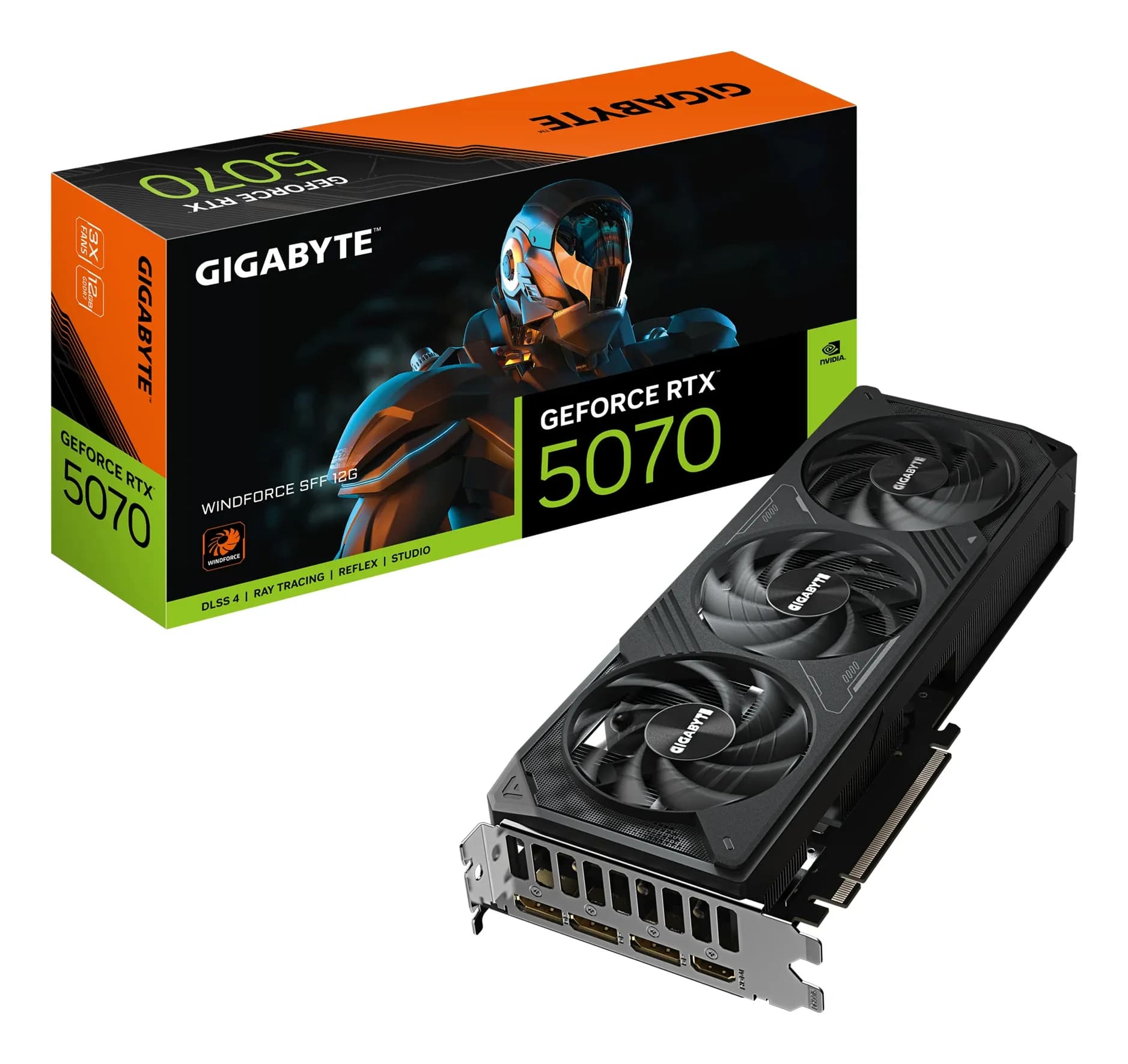 GIGABYTE GeForce RTX 5070 WINDFORCE SFF 12G NVIDIA 12 GB GDDR7 [GV-N5070WF3-12GD]