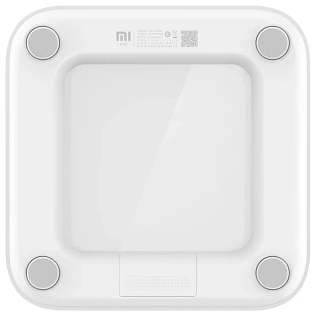 Умные весы Xiaomi Mi Smart Scale 2: высокоточный датчик из марганцевой стали (шаг 50 г), LED-дисплей, закаленное стекло, Bluetooth 5.0, расчет BMI и тест на баланс, до 16 пользователей, белый [NUN4056GL]