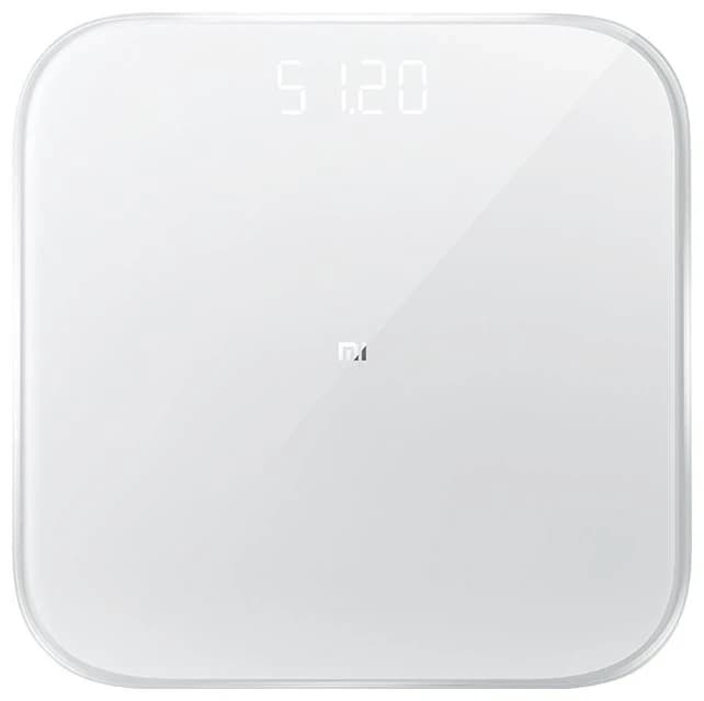 Умные весы Xiaomi Mi Smart Scale 2: высокоточный датчик из марганцевой стали (шаг 50 г), LED-дисплей, закаленное стекло, Bluetooth 5.0, расчет BMI и тест на баланс, до 16 пользователей, белый [NUN4056GL]