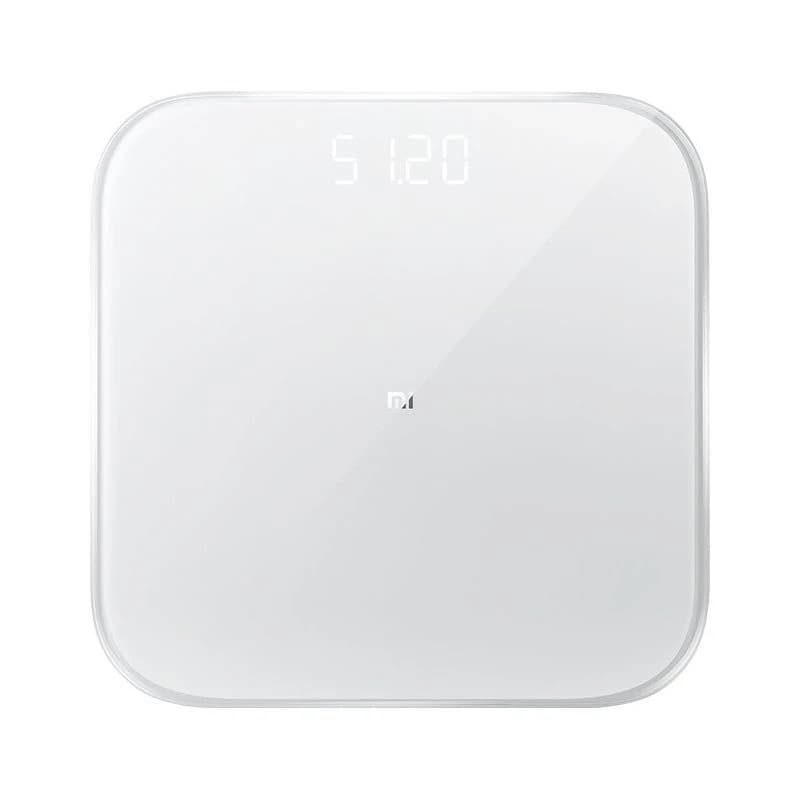 Умные весы Xiaomi Mi Smart Scale 2: высокоточный датчик из марганцевой стали (шаг 50 г), LED-дисплей, закаленное стекло, Bluetooth 5.0, расчет BMI и тест на баланс, до 16 пользователей, белый [NUN4056GL]