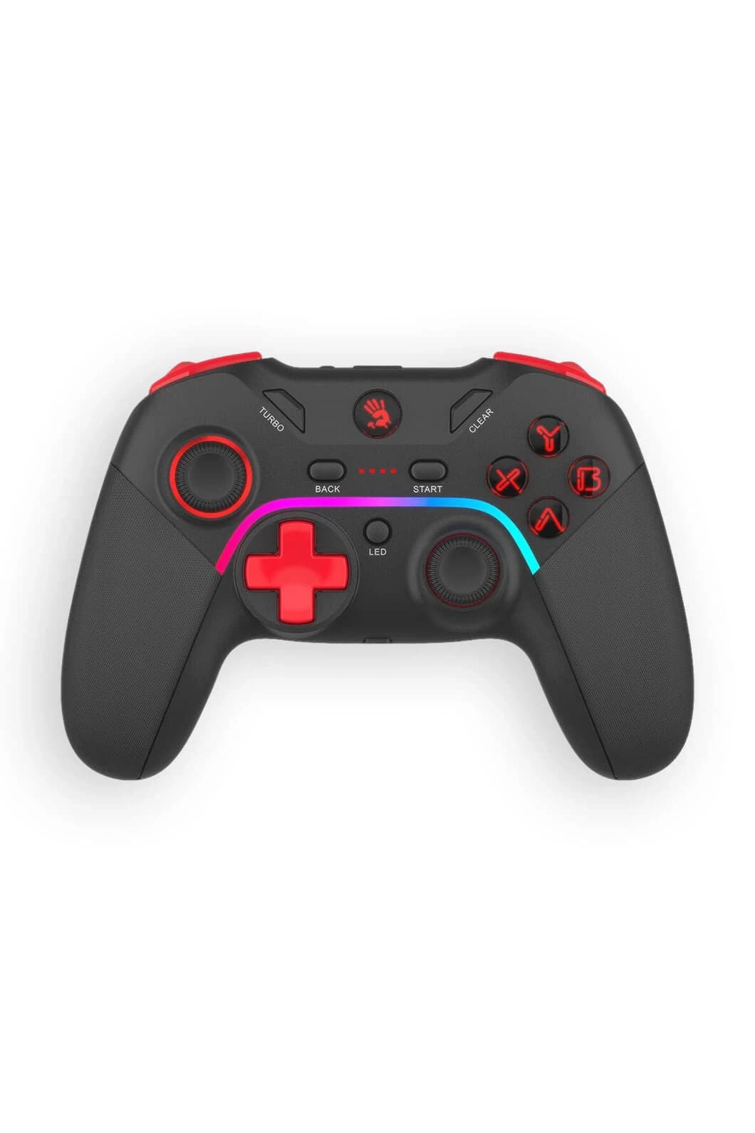 A4TECH BLOODY GPW70 RGB DUAL MODE 2.4G WIRELESS & USB WIRED GAMEPAD SPORTS BLACK