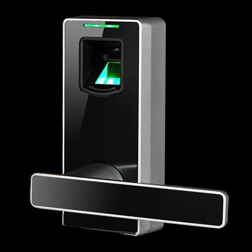 Биометрический замок ZKTECO ML10D/Left Fingerprint Lock.Left. Silver "Zinc Alloy Metal Casing User Capacity: 90 Door Thickness: 30-54mm Backset: 62 mm Color Option: Silver/Champaign gold optional