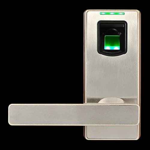 Биометрический замок ZKTECO ML10D/Left Fingerprint Lock.Left. Silver "Zinc Alloy Metal Casing User Capacity: 90 Door Thickness: 30-54mm Backset: 62 mm Color Option: Silver/Champaign gold optional