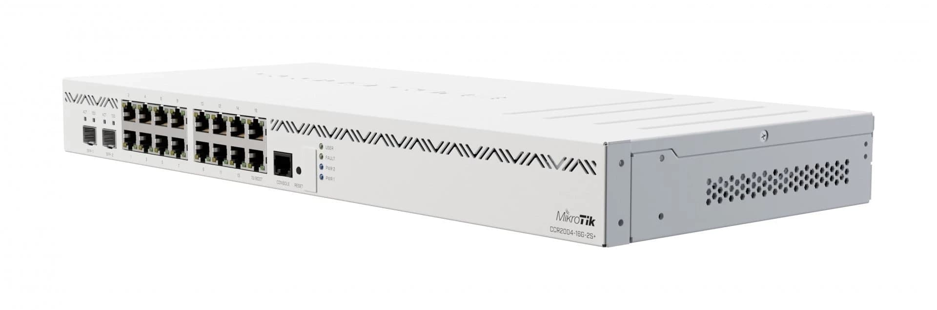 Роутер MikroTik CCR2004-16G-2S+ 16xLAN 1Gbps,2xSFP+ 10Gbps,1U Rack,RouterOS