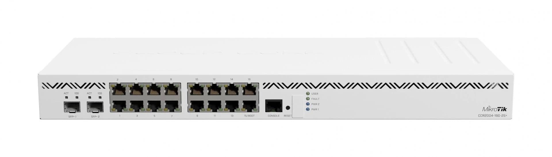 Роутер MikroTik CCR2004-16G-2S+ 16xLAN 1Gbps,2xSFP+ 10Gbps,1U Rack,RouterOS