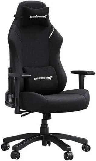 Gaming Chair AD18-44-B-F-CIS AndaSeat Luna BLACK 1D Armrest 60mm wheels Fabric