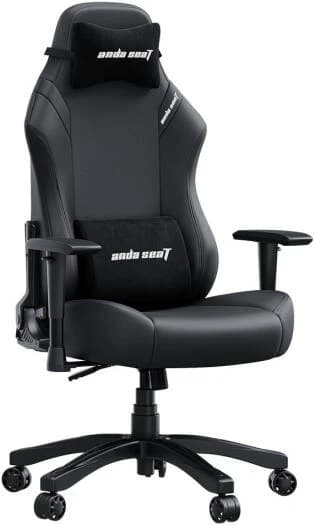 Gaming Chair AD18-44-B-PV-CIS AndaSeat Luna BLACK 1D Armrest 60mm wheels PVC Leather